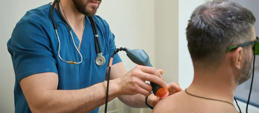 Class IV laser treatment applied to a targeted area at MRT