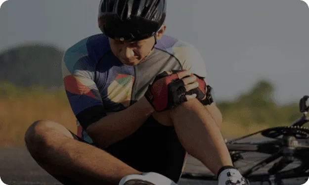 Man fell on a bike